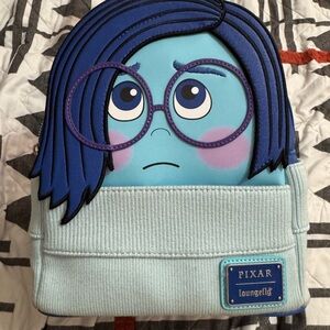 Loungefly Pixar Sadness Kids Backpack - Blue